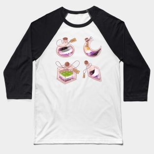 LGBT potions sticker set of four non-binary, Asexual, a romantic and demisexual Baseball T-Shirt